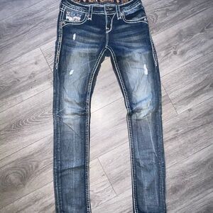 Rock Revival Dark Blue Straight Leg Jeans